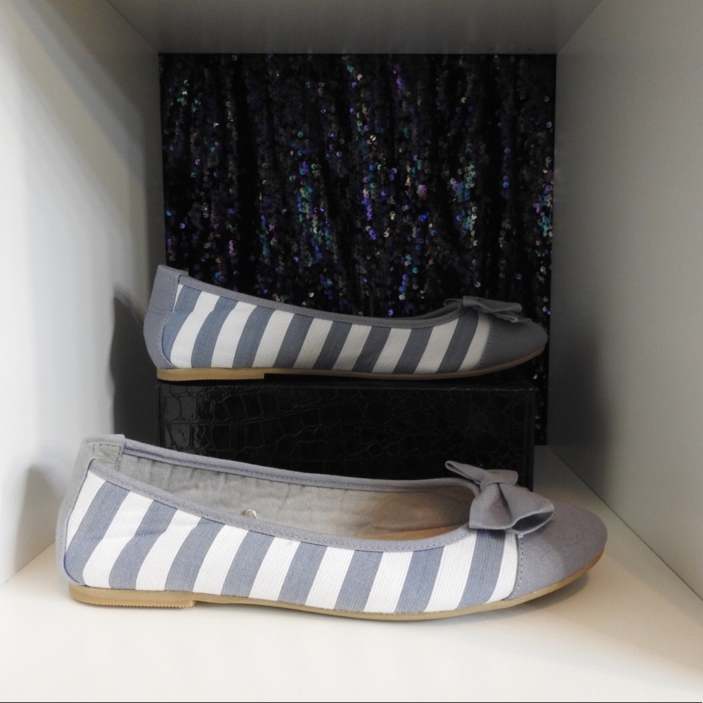 Nautical Inspired Ballet Flats